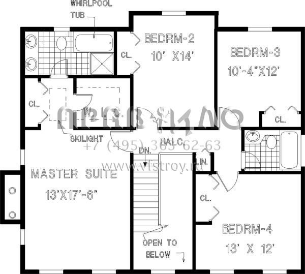 Проект двухэтажного дома с гаражом на две машины в стиле Особняк S5-199 (033-00076)