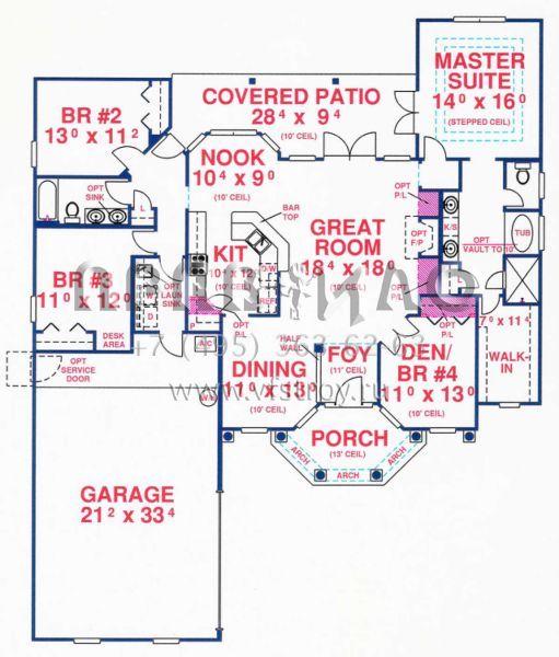 Проект одноэтажного дома с гаражом на две машины в современном стиле S5-189 (4766-00116)