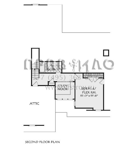 Проект двухэтажного дома с гаражом на две машины в американском стиле S5-213 (8594-00020)
