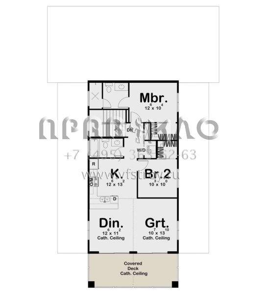 Проект двухэтажного дома с гаражом на три и более машин в стиле БарнХаус S5-118 (963-00740)