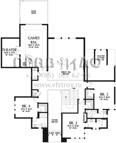 Проект двухэтажного дома с гаражом на три и более машин в скандинавском стиле S5-464 (2559-00784)