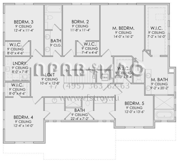 Проект двухэтажного дома с гаражом на три и более машин в современном стиле S5-348 (6422-00046)