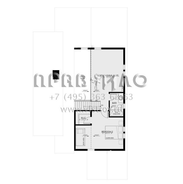 Проект двухэтажного дома без гаража в современном стиле S5-153 (8937-00037)