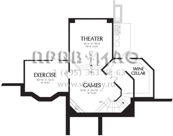 Проект двухэтажного дома с гаражом на три и более машин в прибрежном стиле S5-839 (2559-00795)