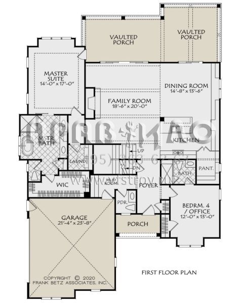Проект двухэтажного дома с гаражом на две машины в стиле Ранчо S5-252 (8594-00448)