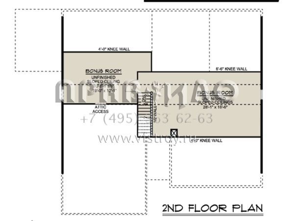 Проект одноэтажного дома с гаражом на две машины в стиле Ранчо S5-171 (5032-00036)