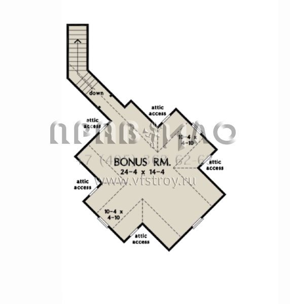 Проект одноэтажного дома с гаражом на две машины в американском стиле S5-218 (2865-00219)