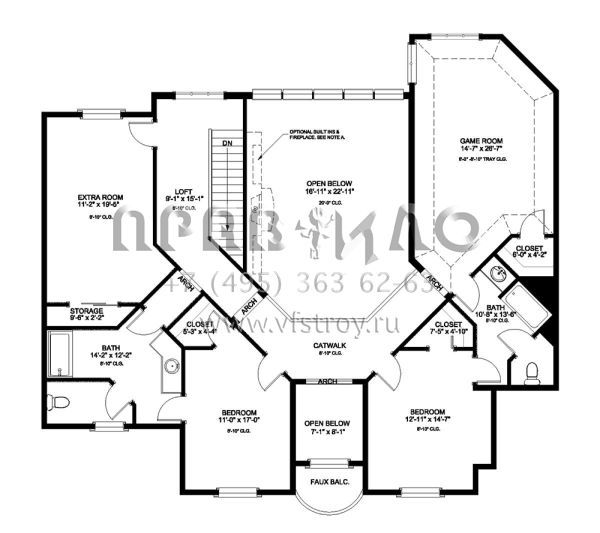 Проект двухэтажного дома с гаражом на две машины в современном стиле S5-518 (9940-00001)