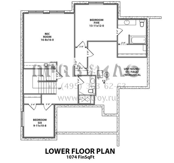 Проект двухэтажного дома с гаражом на три и более машин в американском стиле S5-253 (5631-00082)
