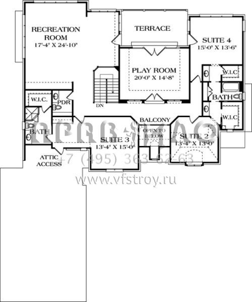 Проект двухэтажного дома с гаражом на три и более машин в современном стиле S5-473 (3323-00492)