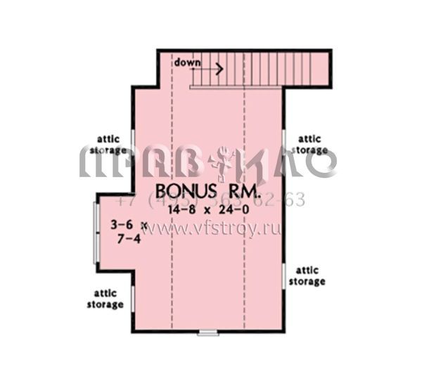 Проект одноэтажного дома с гаражом на две машины в стиле Ранчо S5-190 (2865-00242)