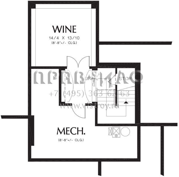 Проект двухэтажного дома с гаражом на три и более машин в стиле Ранчо S5-559 (2559-00606)