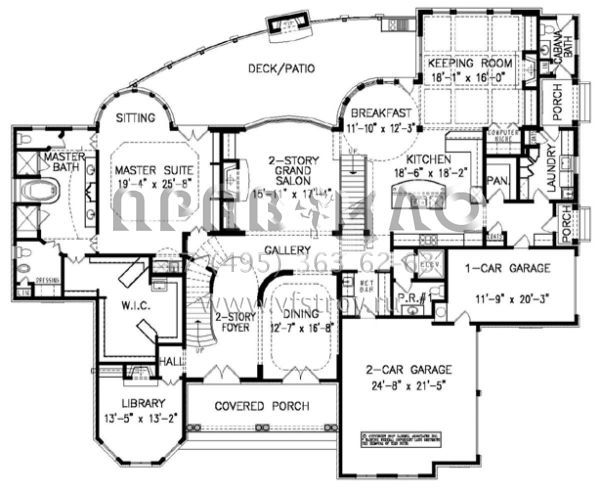 Проект двухэтажного дома с гаражом на две машины в современном стиле S5-542 (699-00032)