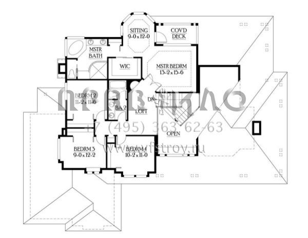 Проект двухэтажного дома с гаражом на три и более машин в скандинавском стиле S5-257 (341-00006)