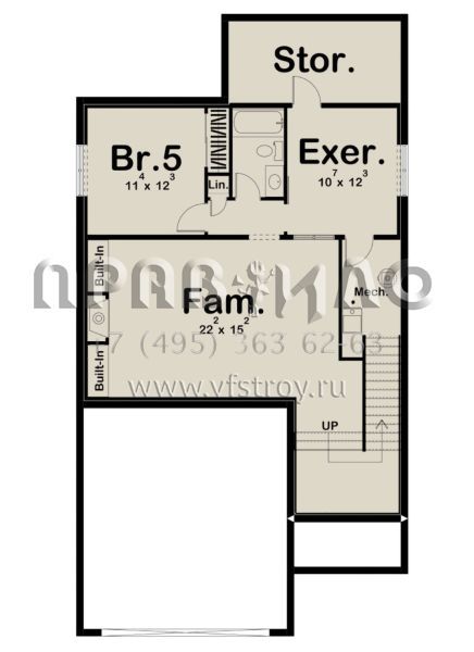 Проект двухэтажного дома с гаражом на две машины в современном стиле S5-254 (963-00426)