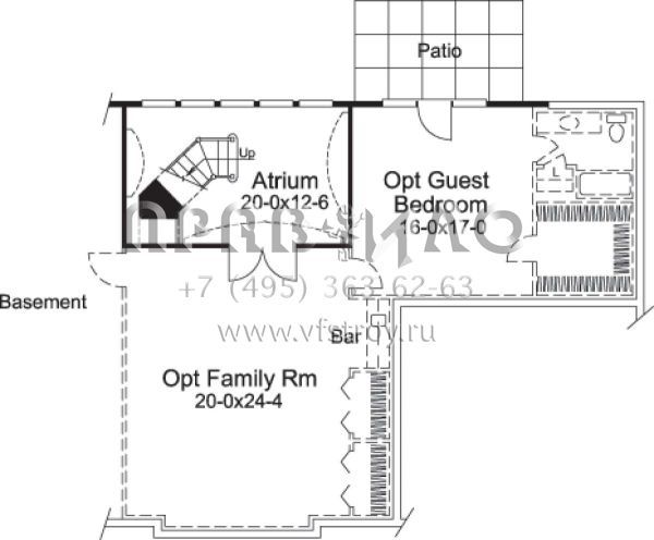Проект одноэтажного дома с гаражом на две машины в стиле Ранчо S5-215 (5633-00111)