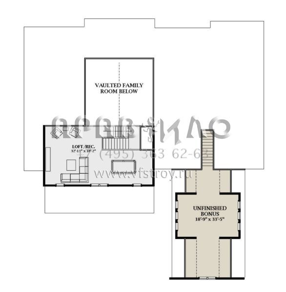 Проект двухэтажного дома с гаражом на три и более машин в современном стиле S5-329 (6849-00116)