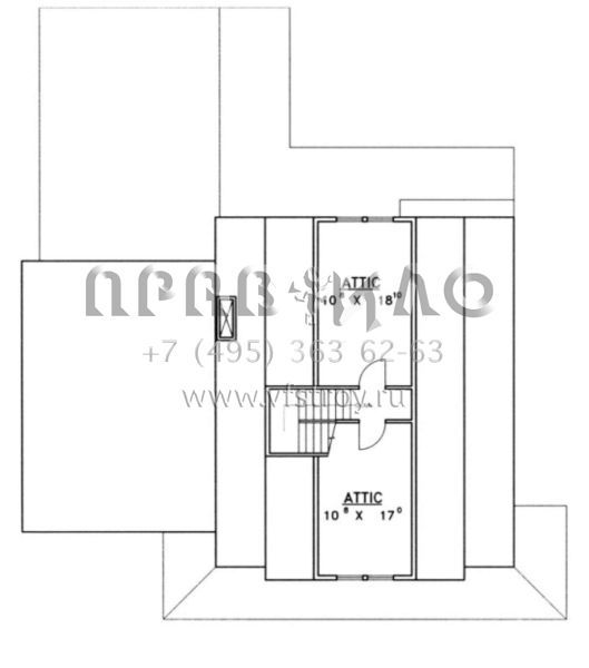 Проект трехэтажного дома с гаражом на три и более машин в стиле Ранчо S5-264 (039-00379)