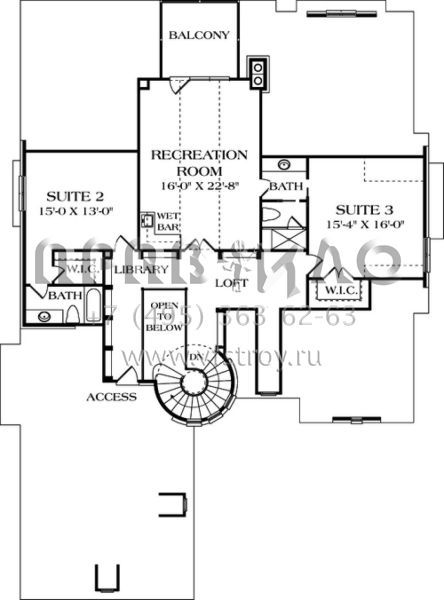 Проект особняка с гаражом на две машины в готическом стиле S5-370 (3323-00395)