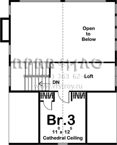 Проект двухэтажного дома без гаража в современном стиле S5-111 (963-00172)