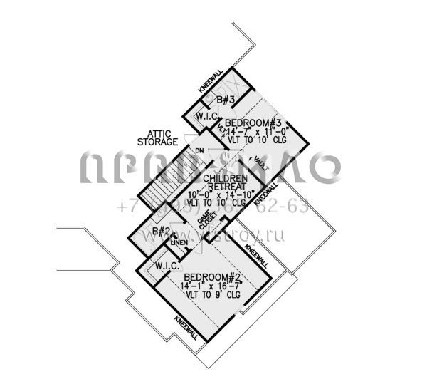 Проект двухэтажного дома с гаражом на три и более машин в американском стиле S5-338 (699-00308)