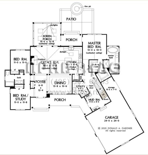 Проект одноэтажного дома с гаражом на две машины в современном стиле S5-176 (2865-00065)