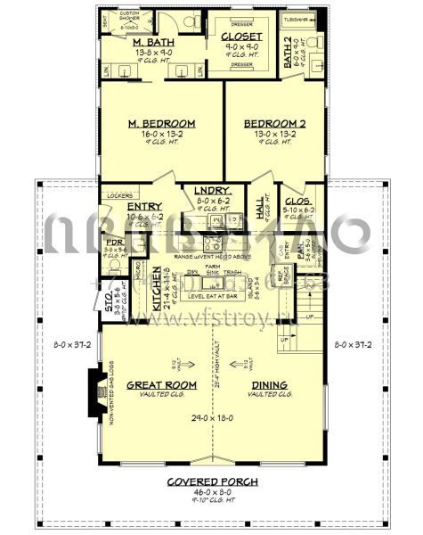 Проект двухэтажного дома без гаража в стиле БарнХаус S5-251 (041-00291)