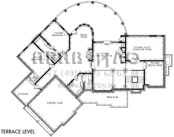 Проект одноэтажного дома с гаражом на две машины в стиле Ранчо S5-218 (699-00083)