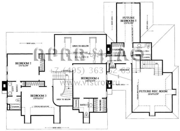 Проект двухэтажного дома с гаражом на две машины в стиле Ранчо S5-362 (7922-00070)