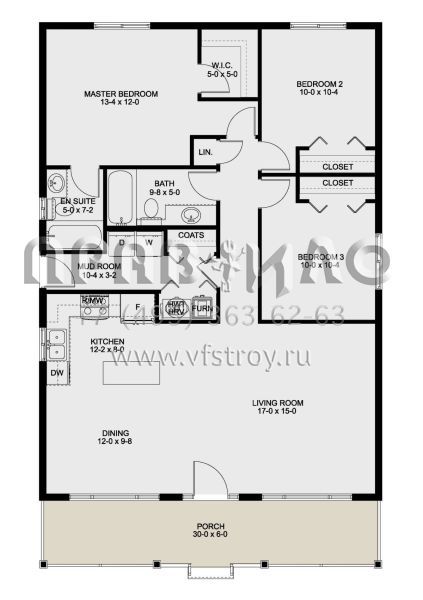 Проект одноэтажного дома без гаража в современном стиле S5-117 (2699-00014)