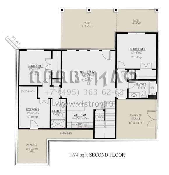 Проект двухэтажного дома с гаражом на три и более машин в американском стиле S5-279 (286-00112)