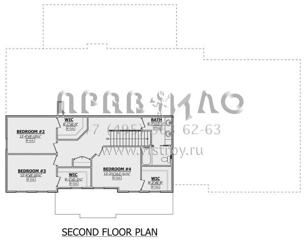 Проект двухэтажного дома с гаражом на три и более машин в современном стиле S5-267 (1958-00016)