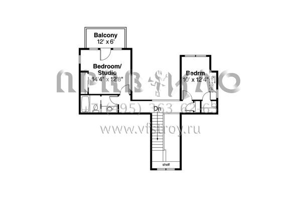 Проект двухэтажного дома с гаражом на две машины в современном стиле S5-167 (035-00772)