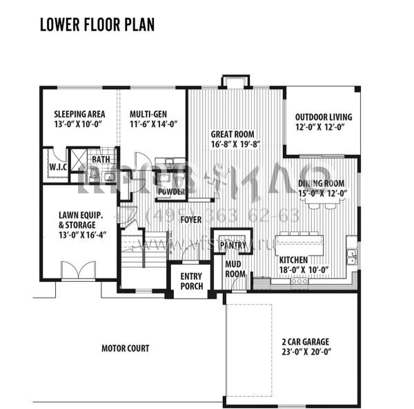 Проект двухэтажного дома с гаражом на две машины в современном стиле S5-308 (9488-00005)