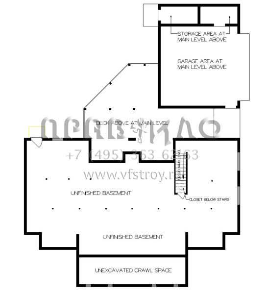 Проект двухэтажного дома с гаражом на две машины в стиле Ранчо S5-236 (048-00161)