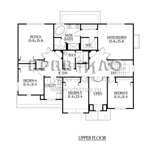 Проект двухэтажного дома с гаражом на три и более машин в американском стиле S5-277 (341-00091)