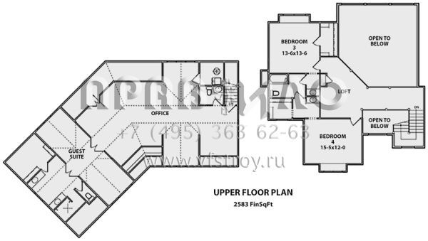 Проект двухэтажного дома с гаражом на три и более машин в английском стиле S5-503 (5631-00065)