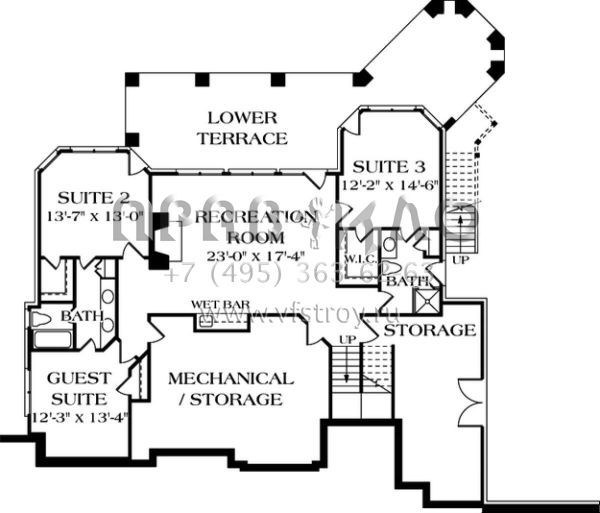 Проект одноэтажного дома с гаражом на две машины в современном стиле S5-329 (3323-00339)