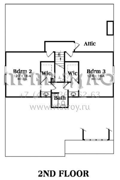 Проект двухэтажного дома с гаражом на две машины в стиле Ранчо S5-220 (009-00118)