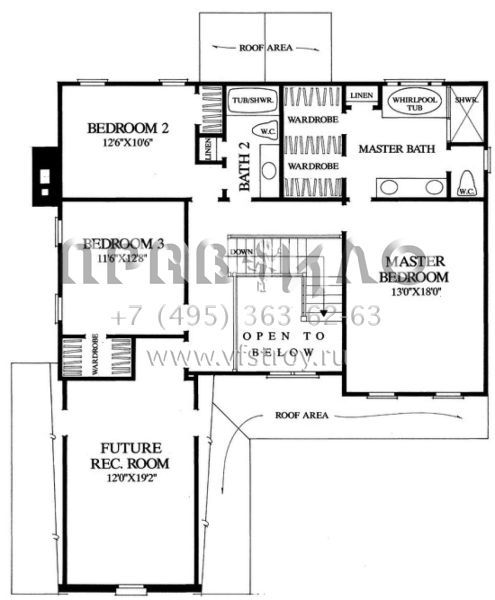 Проект двухэтажного дома с гаражом на две машины в стиле Ранчо S5-205 (7922-00050)