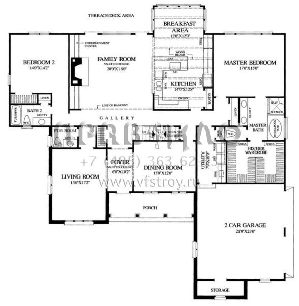 Проект двухэтажного дома с гаражом на две машины в современном стиле S5-330 (7922-00213)