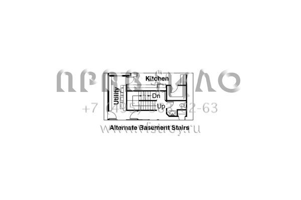 Проект двухэтажного дома с гаражом на три и более машин в стиле Ранчо S5-287 (035-00795)