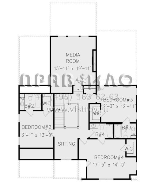 Проект двухэтажного дома с гаражом на две машины в английском стиле S5-288 (699-00127)