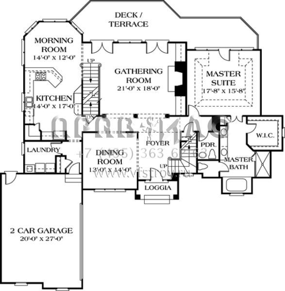 Проект двухэтажного дома с гаражом на две машины в английском стиле S5-364 (3323-00214)