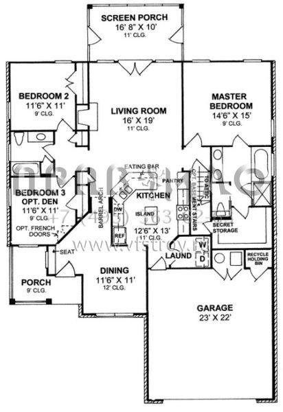 Проект одноэтажного дома с гаражом на две машины в стиле Ранчо S5-157 (4848-00160)