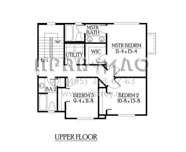 Проект двухэтажного дома с гаражом на две машины в скандинавском стиле S5-146 (341-00049)