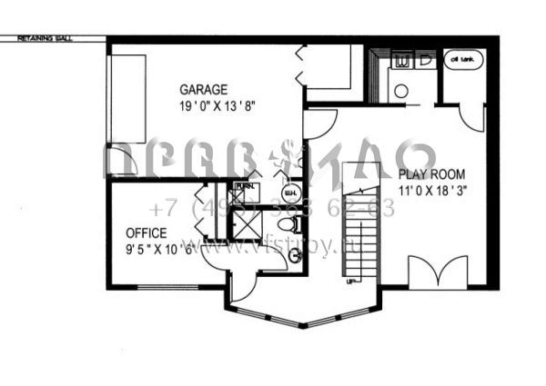 Проект двухэтажного дома с гаражом на одну машину в скандинавском стиле S5-238 (039-00520)