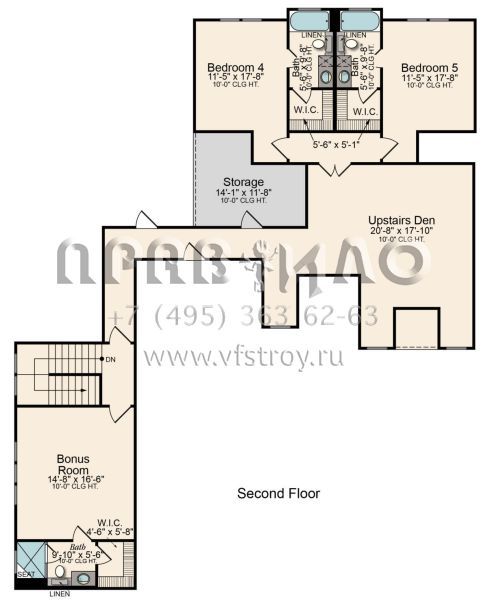 Проект двухэтажного дома с гаражом на три и более машин в современном стиле S5-428 (5995-00004)