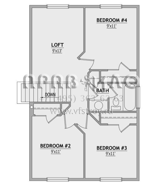 Проект двухэтажного дома с гаражом на две машины в стиле Ранчо S5-156 (8768-00101)