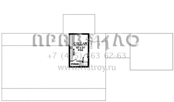 Проект одноэтажного дома с гаражом на три и более машин в стиле Ранчо S5-297 (5445-00062)